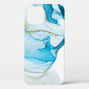 Golden ocean waves. Rich bright abstract picture.  iPhone 12 Case