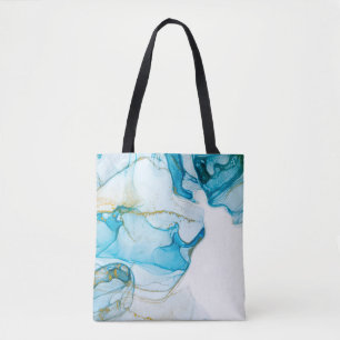Golden ocean waves. Rich bright abstract picture. Tote Bag