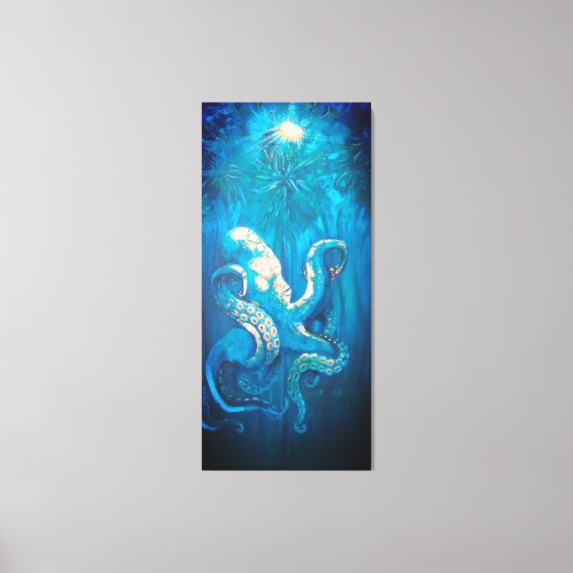 Golden Octopus  Canvas Print (Front)