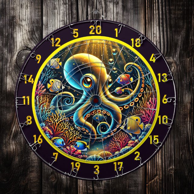 Golden Octopus Reef Adventure Dartboard (Creator Uploaded)