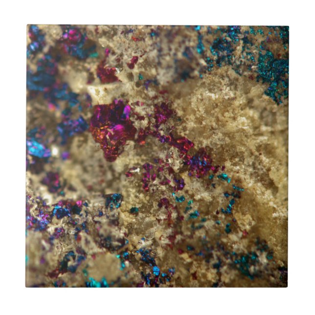 Golden Oil Slick Quartz Tile (Front)