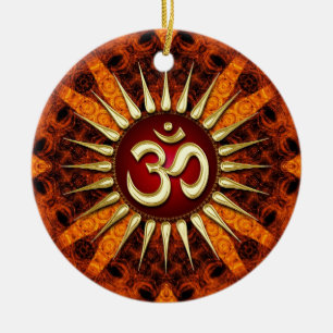 Golden OM Bio bonne énergie en céramique ornement