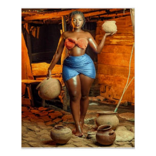 Golden on the Savannah Glossy Poster