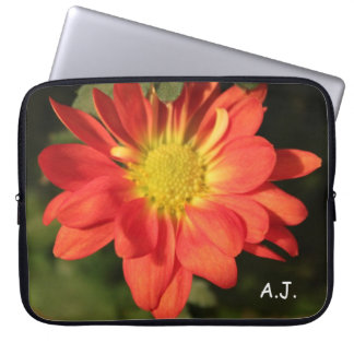 Golden,orange colour daisy flowers. laptop sleeve