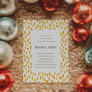 Golden Orange Dashing Fête Invitation