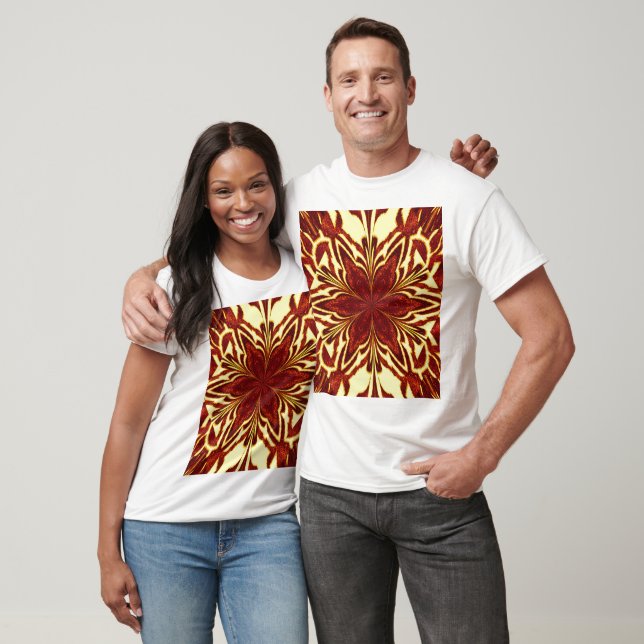 Golden Orange Jasmine Bohemian Floral Graphic T-Shirt (Unisex)