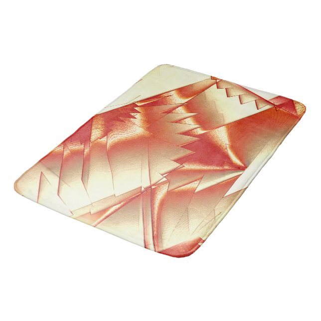 Golden orange to beige, extreme rough digitalized  bath mat (Angled)