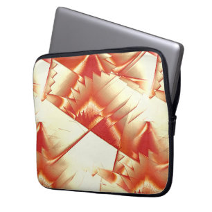 Golden orange to beige, extreme rough digitalized laptop sleeve