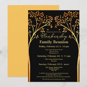 Golden Orange Tree Family Reunion Invitation