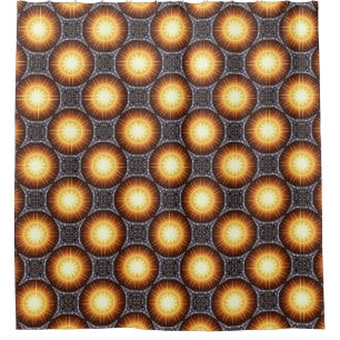 Golden Orb Tower Pattern 7220339 Shower Curtain
