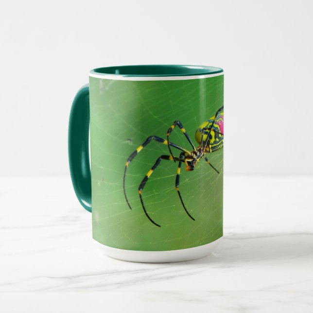 Golden Orb Weaver Spider Mug (Front Left)