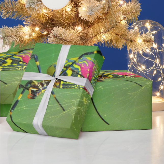 Golden Orb Weaver Spider Wrapping Paper (Holidays)