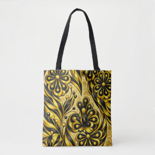 Golden Orbit Bloom   Tote Bag