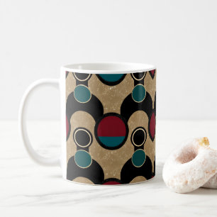Golden Orbit Bold Circles Abstract Throw Cushion Coffee Mug