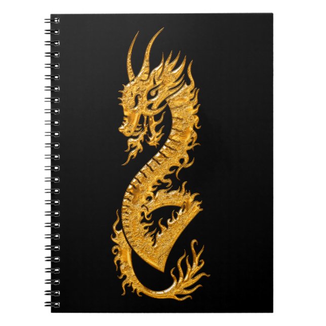Golden oriental dragon 02 var notebook (Front)