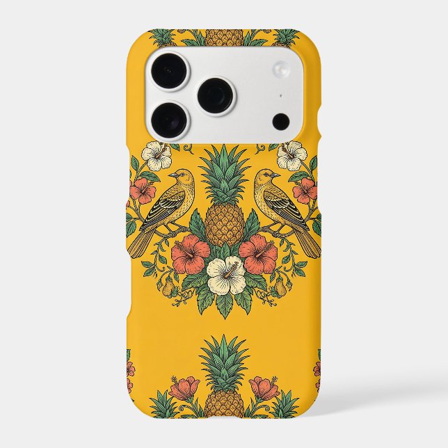 Golden Oriole Pineapple Phone Case (Back)