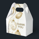 Golden Ornament Christmas Holiday Party Elegant Favor Box<br><div class="desc">Golden Ornament Christmas Holiday Party Elegant Favour Boxes. Unique,  beautiful,  stylish design. Easy to be personalized. Font style,  size and colours can be changed. Matching items available.</div>