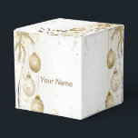 Golden Ornament Christmas Holiday Party Elegant Favor Box<br><div class="desc">Golden Ornament Christmas Holiday Party Elegant Favour Boxes. Unique,  beautiful,  stylish design. Easy to be personalized. Font style,  size and colours can be changed. Matching items available.</div>