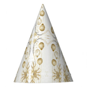 Golden Ornament Christmas Holiday Party Elegant Party Hat