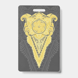Golden Ornamental Flame Badge