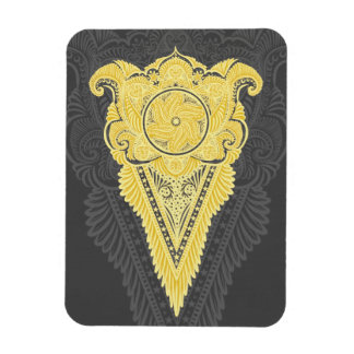 Golden Ornamental Flame Magnet