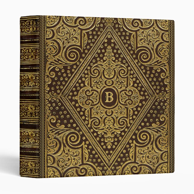 Golden Ornamental w/out Monogram Binder (Front/Spine)