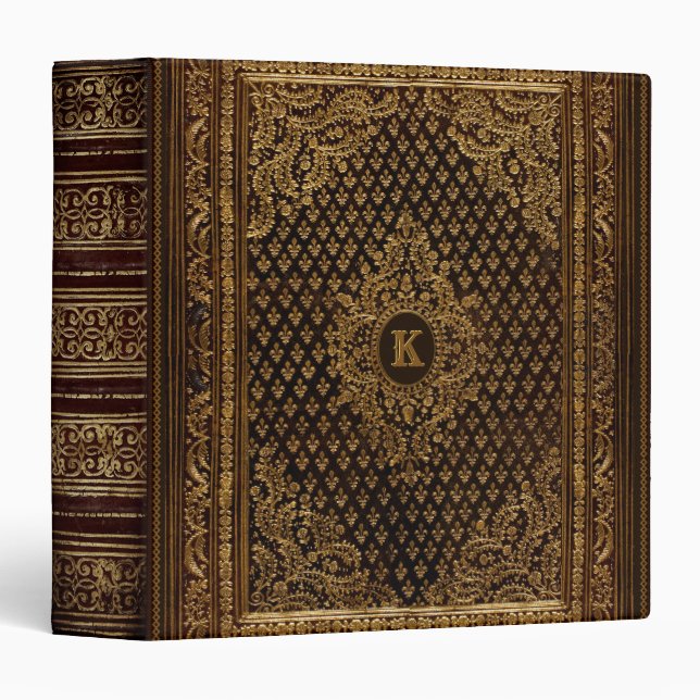 Golden Ornamental w/out your Monogram Binder (Front/Spine)