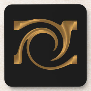 Golden ornamentation coaster