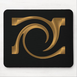 Golden ornamentation mouse pad
