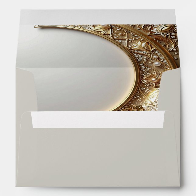 Golden Ornate Frame Envelope (Back (Bottom))