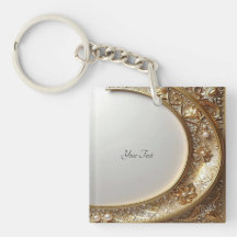Golden Ornate Frame Keychain