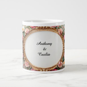 Golden Ornate Frame Large Coffee Mug
