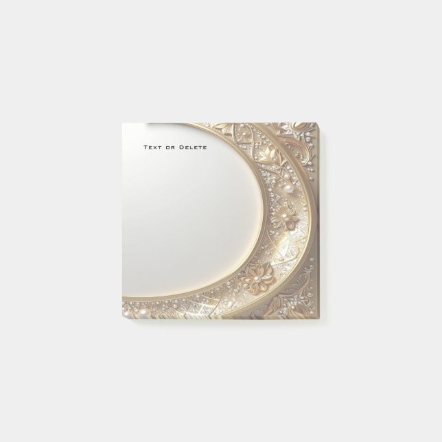 Golden Ornate Frame Post it Notes (Front)