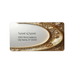 Golden Ornate Frame Return Address Label