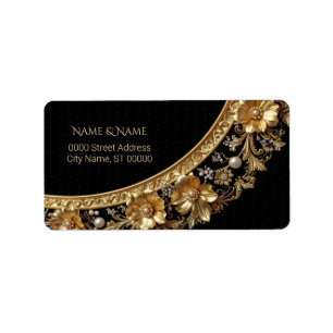 Golden Ornate Frame Return Address Label
