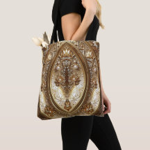 Golden Ornate Frame Tote Bag