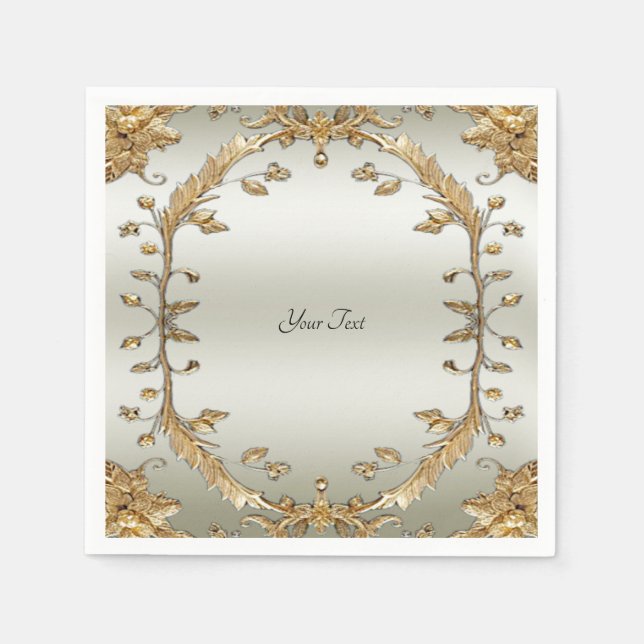 Golden Ornate Napkins (Front)