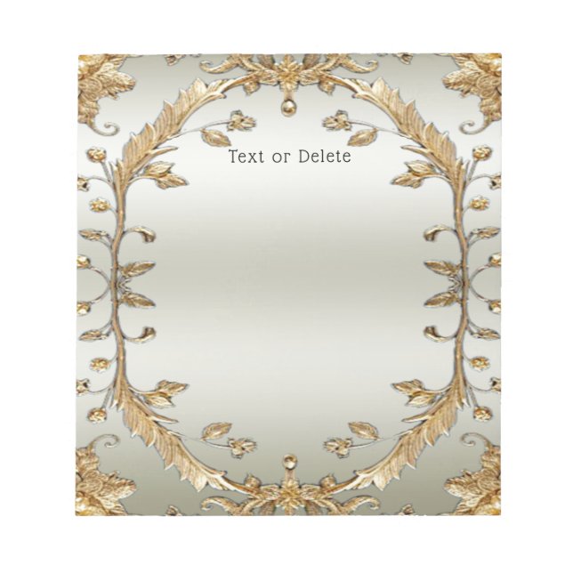 Golden Ornate Notepad (Front)