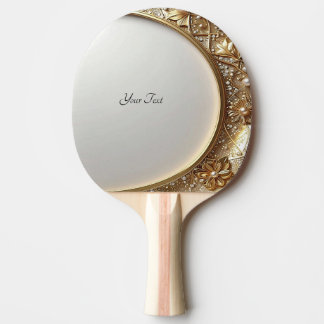 Golden Ornate Ping Pong Paddle