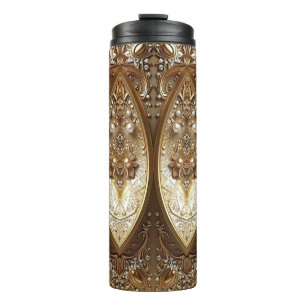 Golden Ornate Thermal Tumbler