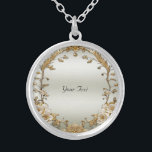 Golden Ornate White Flowers Necklace<br><div class="desc">Beautiful Golden Ornate White Flowers Necklace</div>