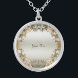 Golden Ornate White Flowers Necklace<br><div class="desc">Beautiful Golden Ornate White Flowers Necklace</div>