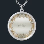 Golden Ornate White Flowers Necklace<br><div class="desc">Beautiful Golden Ornate White Flowers Necklace</div>