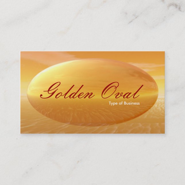 Golden Oval Business Card (Front)