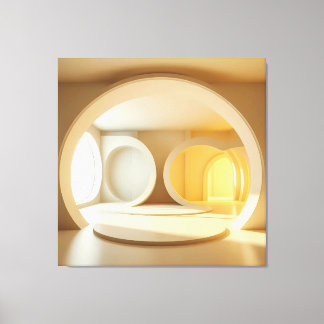 Golden Oval Passage Canvas Print