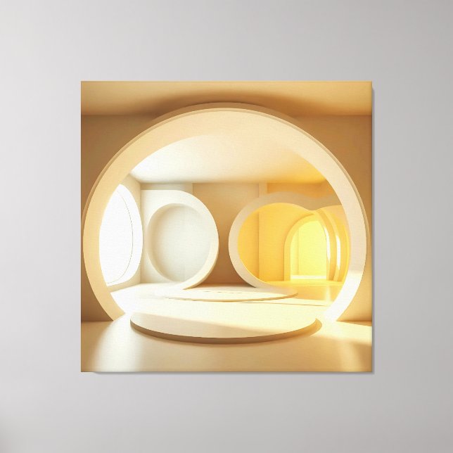 Golden Oval Passage Canvas Print (Front)