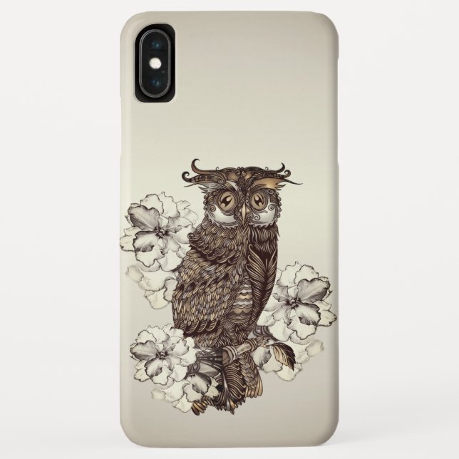 Golden Owl Cream Orchids Case-Mate iPhone Case (Back)