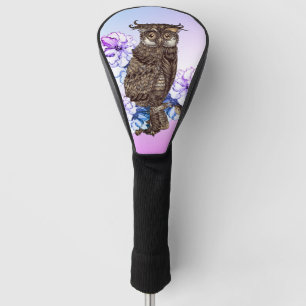 Golden Owl Purple Orchid Golf Head Cover