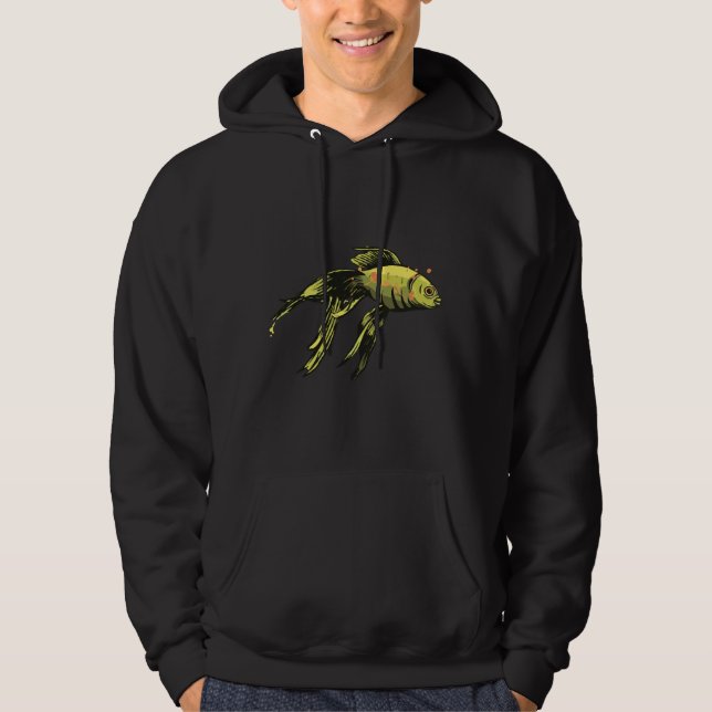 Golden Paint Fish Hoodie (Front)