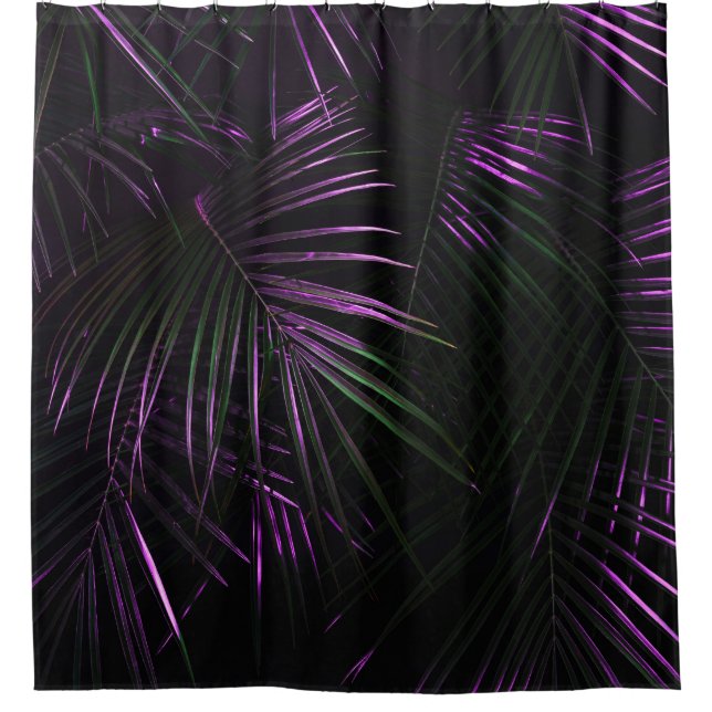 Golden painted date palm leaf closeup on dark blac (Front)
